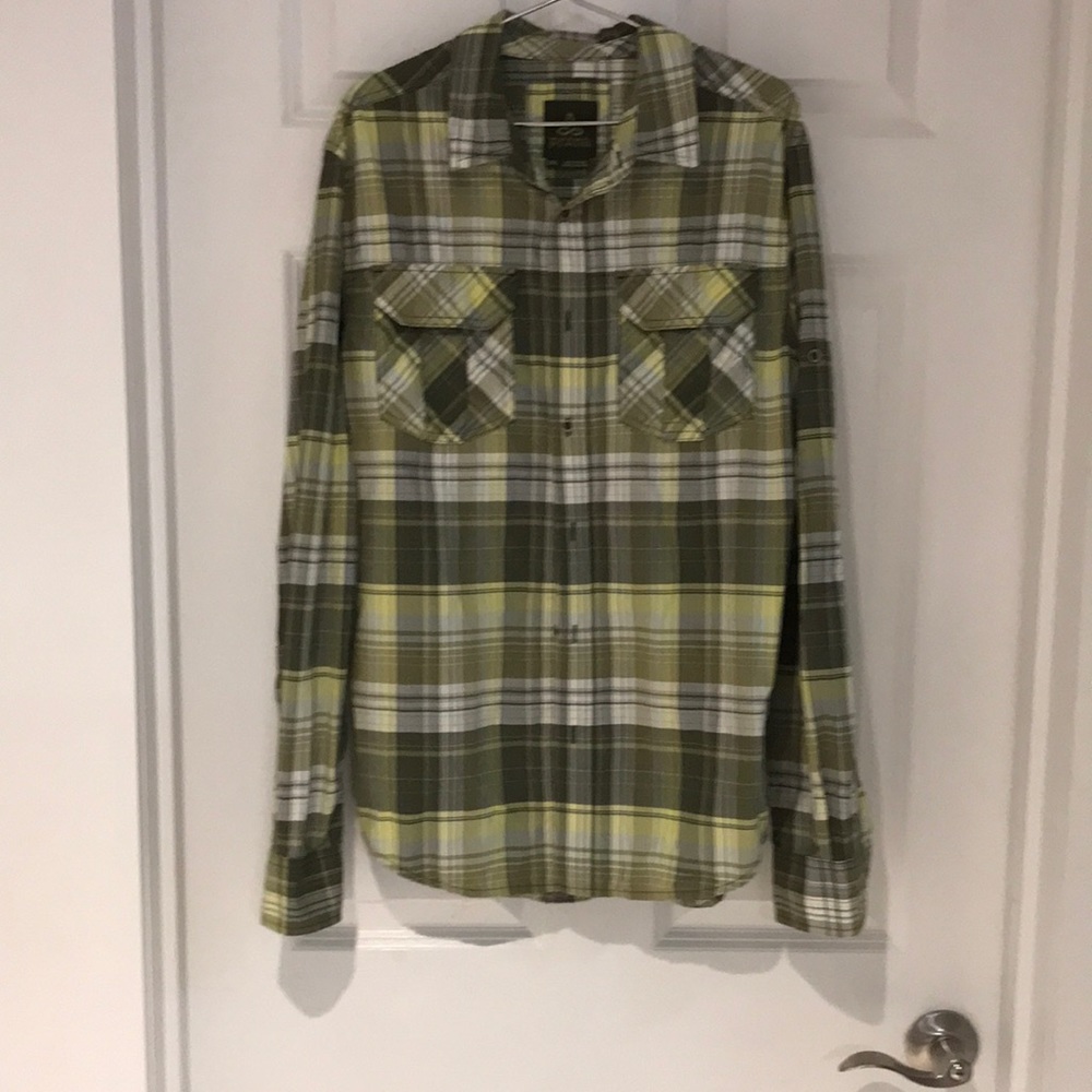 Prana  Plaid button up Women size S